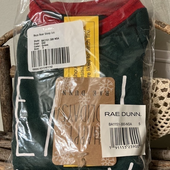 NWT! Rae Dunn Bearly Awake Snug Fit Pajamas - Picture 3 of 6
